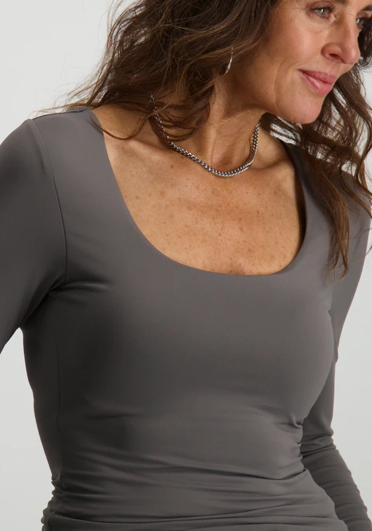 Only ONLEA L/S 2-WAY DEEP NECK TOP JRS N 15302647