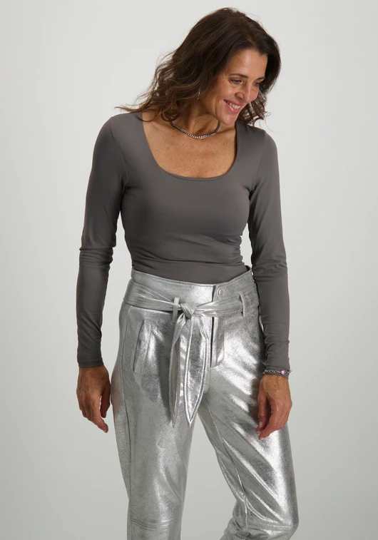 Only ONLEA L/S 2-WAY DEEP NECK TOP JRS N 15302647