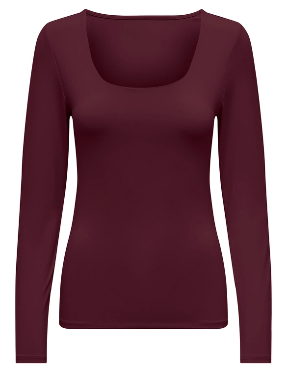 Only ONLEA L/S 2-WAY DEEP NECK TOP JRS N 15302647