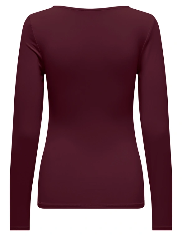 Only ONLEA L/S 2-WAY DEEP NECK TOP JRS N 15302647