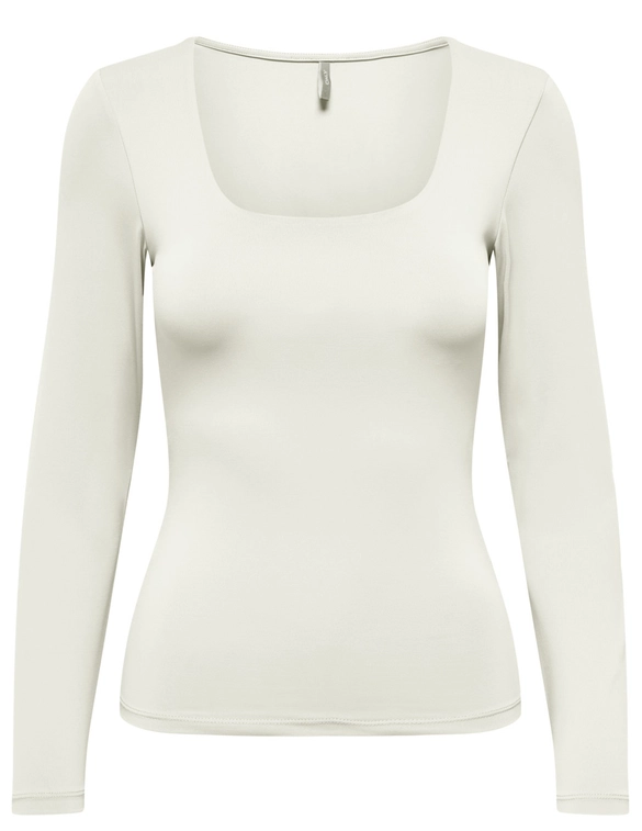 Only ONLEA L/S 2-WAY DEEP NECK TOP JRS N 15302647