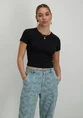 Only ONLELINA S/S O-NECK SHORT TOP JRS N 15320229