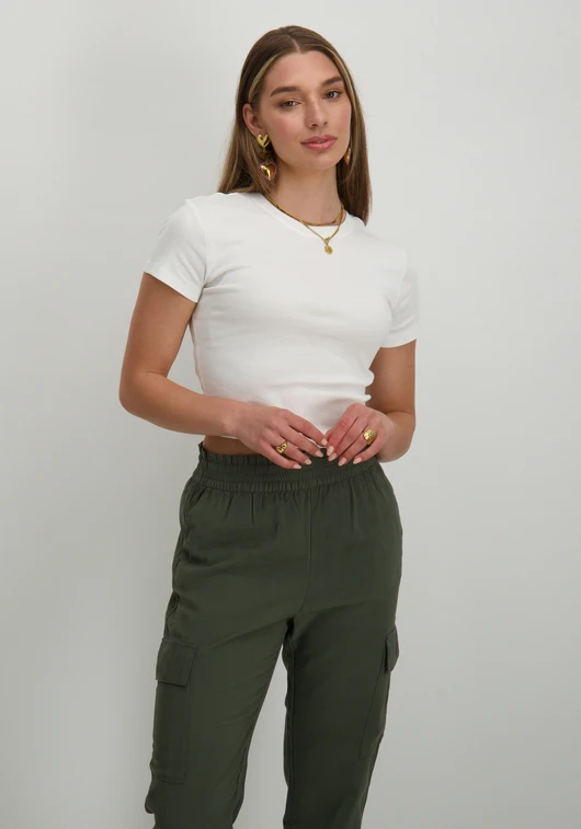 Only ONLELINA S/S O-NECK SHORT TOP JRS N 15320229