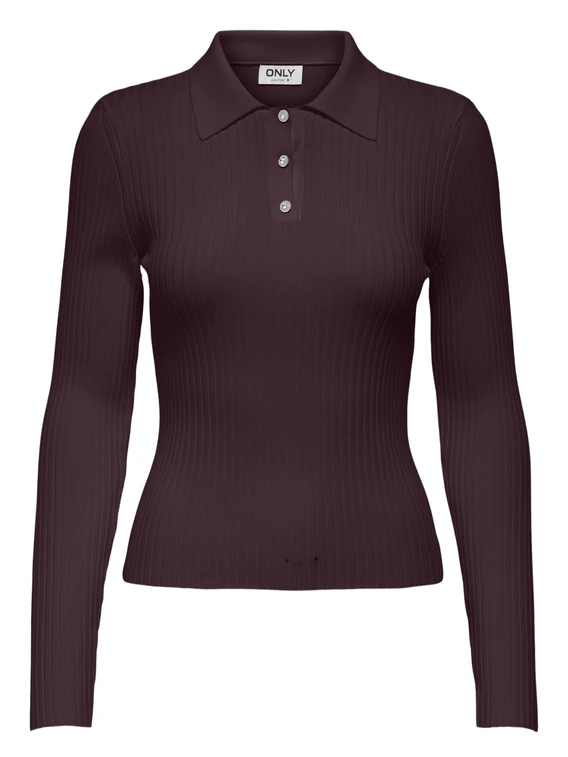 Only ONLELISA L/S RIB POLO RP KNT 15355354