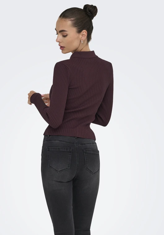 Only ONLELISA L/S RIB POLO RP KNT 15355354