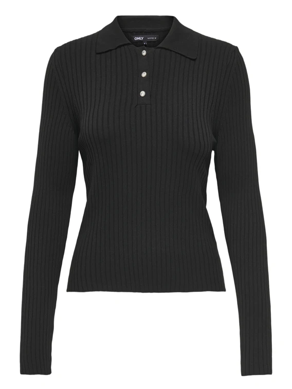 Only ONLELISA L/S RIB POLO RP KNT 15355354