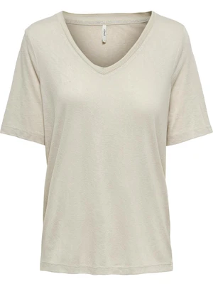 Only ONLELISE S/S V-NECK TOP JRS 15257390