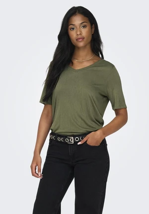 Only ONLELISE S/S V-NECK TOP JRS 15257390