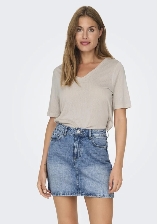Only ONLELISE S/S V-NECK TOP JRS 15257390