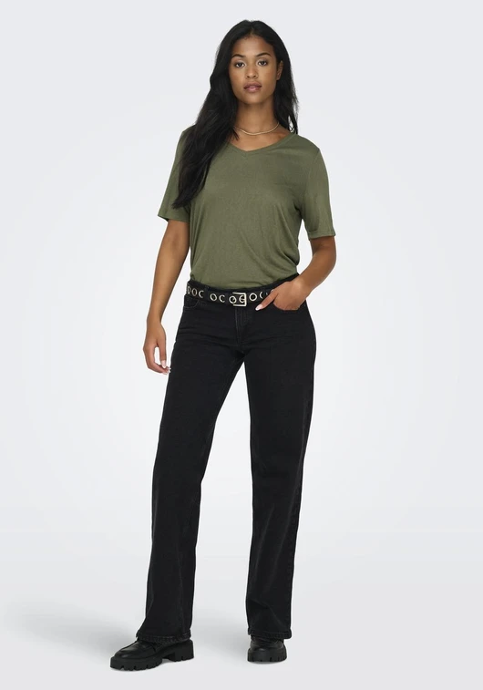 Only ONLELISE S/S V-NECK TOP JRS 15257390