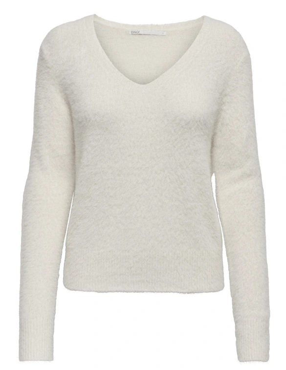 Only ONLELLA PIUMO LS V-NECK CC KNT 15259562