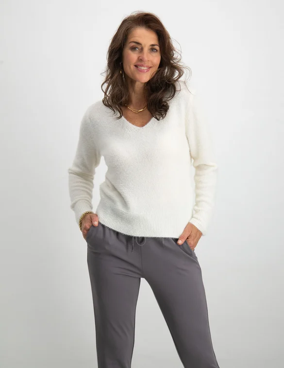 Only ONLELLA PIUMO LS V-NECK CC KNT 15259562