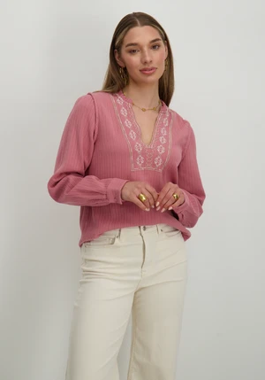 Only ONLEMMA LS DETAIL V-NECK TOP WVN CS 15334116