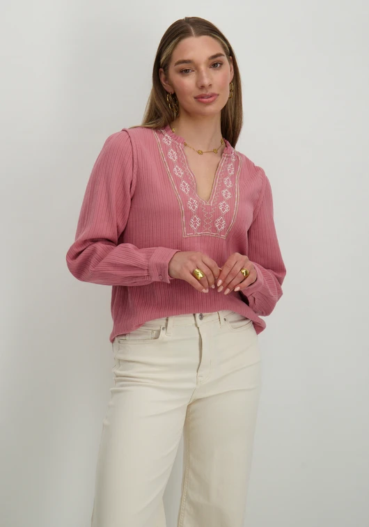 Only ONLEMMA LS DETAIL V-NECK TOP WVN CS 15334116