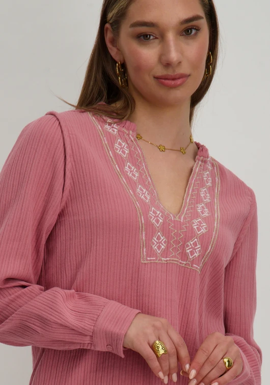 Only ONLEMMA LS DETAIL V-NECK TOP WVN CS 15334116