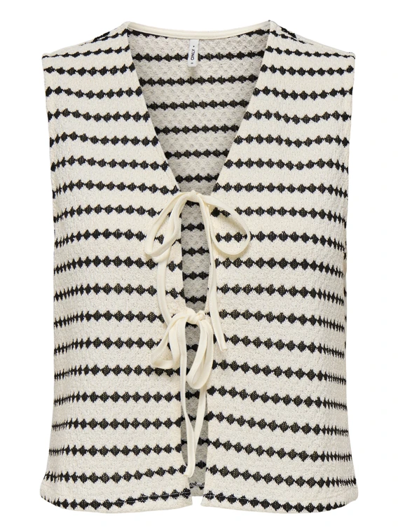 Only ONLEVA S/L SHORT STRIPE VEST CS JRS 15348624
