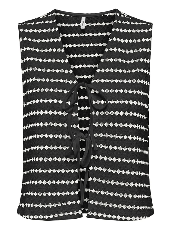 Only ONLEVA S/L SHORT STRIPE VEST CS JRS 15348624