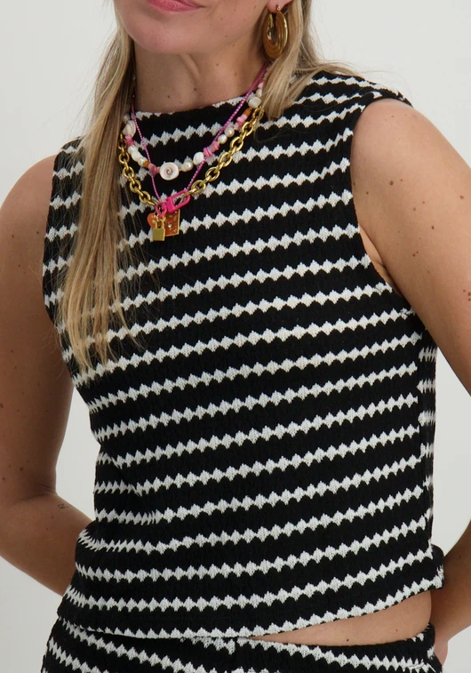 Only ONLEVA S/L SHORT STRIPE VEST CS JRS 15348624