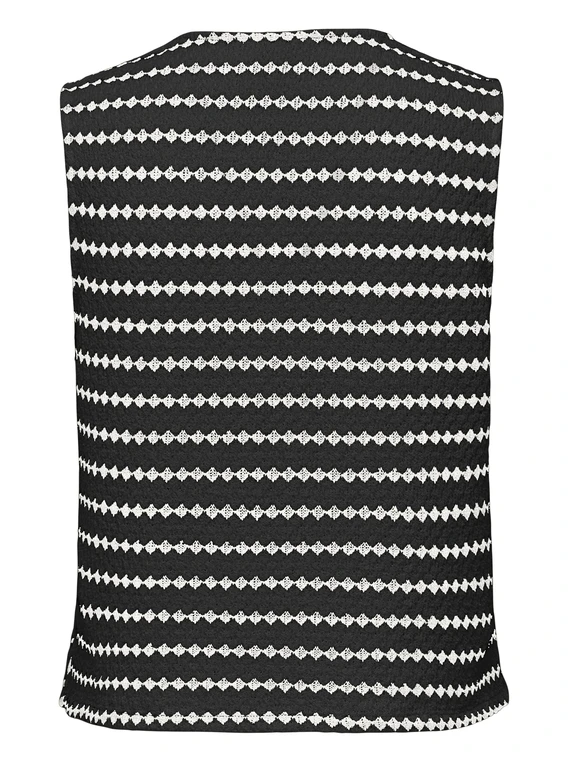 Only ONLEVA S/L SHORT STRIPE VEST CS JRS 15348624