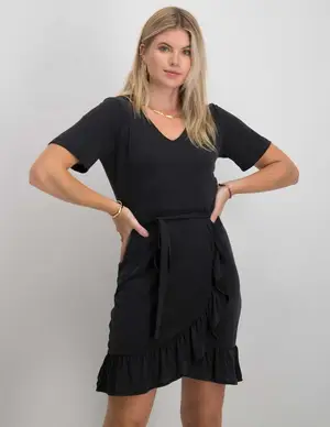 Only ONLFREE LIFE S/S V-NECK WRAPDRESS C 15265489