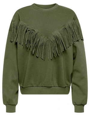 Only ONLFREY L/S O-NECK FRINGE SWT 15334016