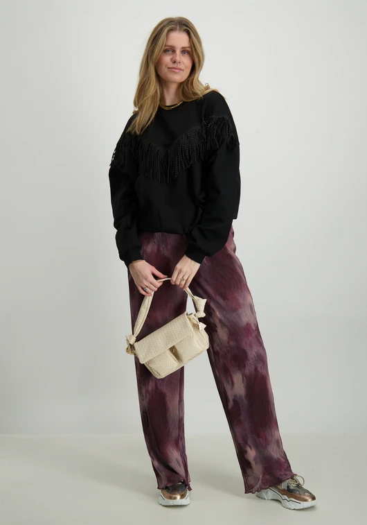 Only ONLFREY L/S O-NECK FRINGE SWT 15334016