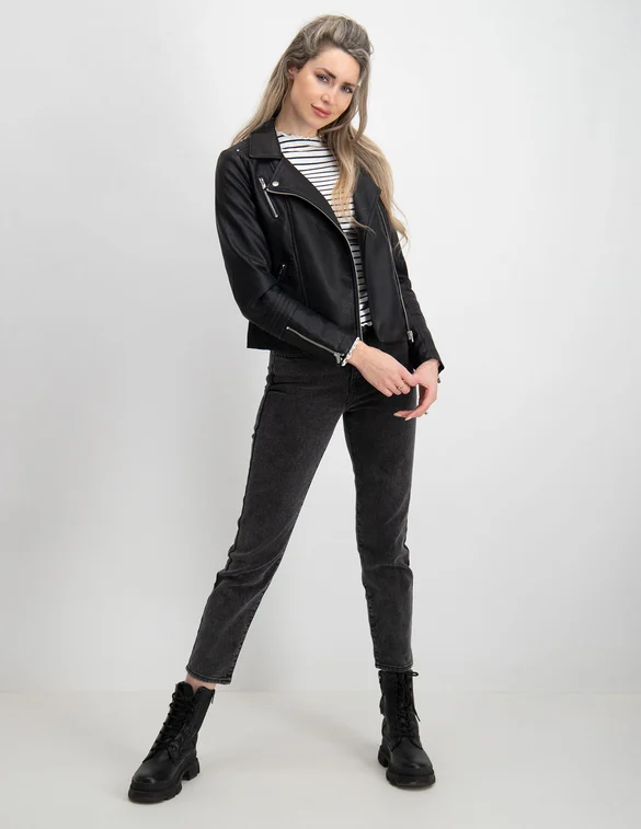 Only onlGEMMA FAUX LEATHER BIKER OTW NOO 15153079