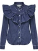 Only ONLINDIGO LS FRILL DNM SHIRT QYT NO 15297988