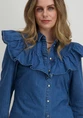 Only ONLINDIGO LS FRILL DNM SHIRT QYT NO 15297988