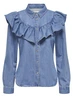 Only ONLINDIGO LS FRILL DNM SHIRT QYT NO 15297988