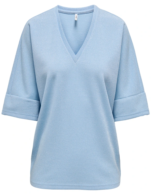 Only ONLIVY S/S GLITTER V-NECK TOP CS JR 15347713
