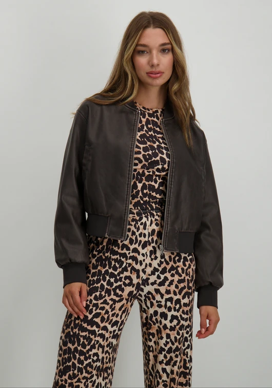 Only ONLJANE FAUX LEATHER WASHED BOMBER 15314240