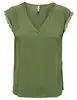 Only ONLJASMINA S/S V-NECK LACE TOP NOOS 15252241