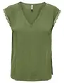 Only ONLJASMINA S/S V-NECK LACE TOP NOOS 15252241