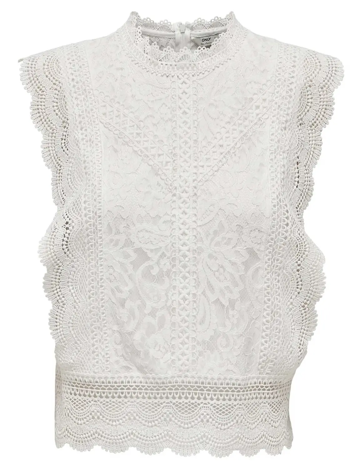 Vervagen Technologie Briesje Only ONLKARO S/L LACE TOP WVN 15204604 wolwit/ecru kopen bij The Stone