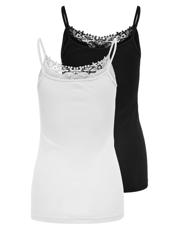 Only ONLKIRA LACE SINGLET 2PACK NOOS 15139316