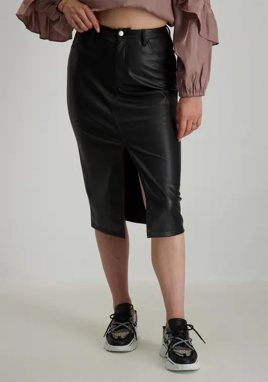 Only ONLKIRI HW LO SLIT FAUX LEA SKIRT C 15324778