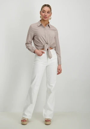 Only ONLLECEY LS STRIPE KNOT DNM SHIRT 15195910