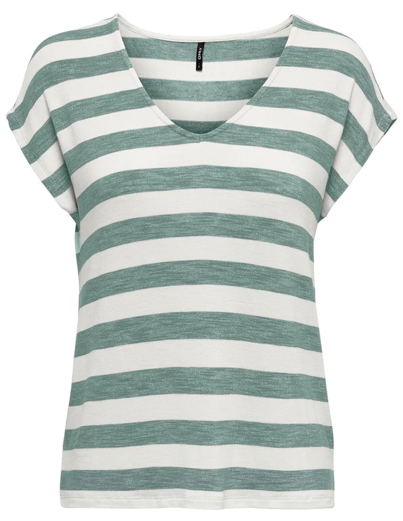 Only ONLLIRA LIFE S/S V-NECK TOP JRS NOO 15252103