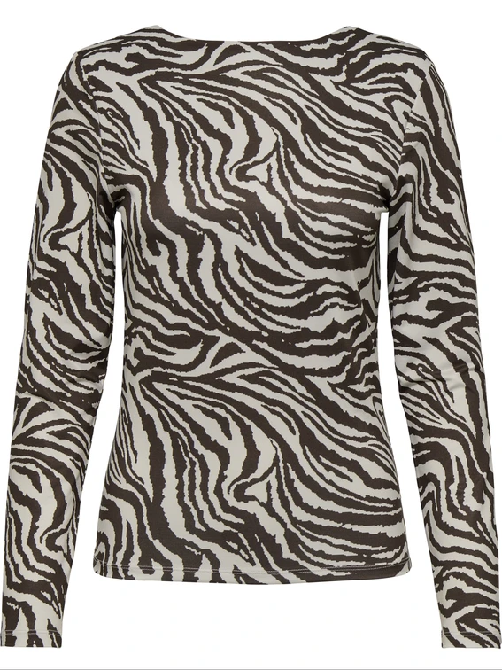 Only ONLLONE AOP L/S TWO WAY TOP JRS 15354789