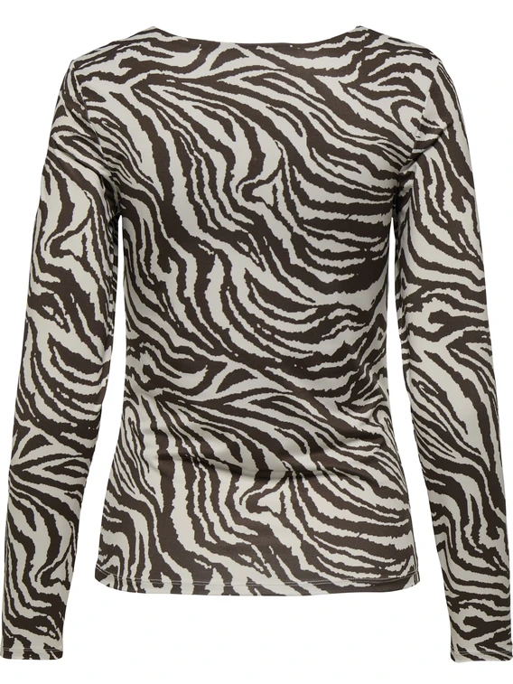 Only ONLLONE AOP L/S TWO WAY TOP JRS 15354789