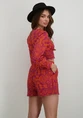Only ONLLOU EMB L/S V-NECK SHORT TOP PTM 15313170