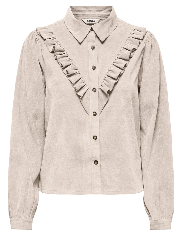 Only ONLMARIKE L/S CORD FRILL SHIRT PNT 15334332