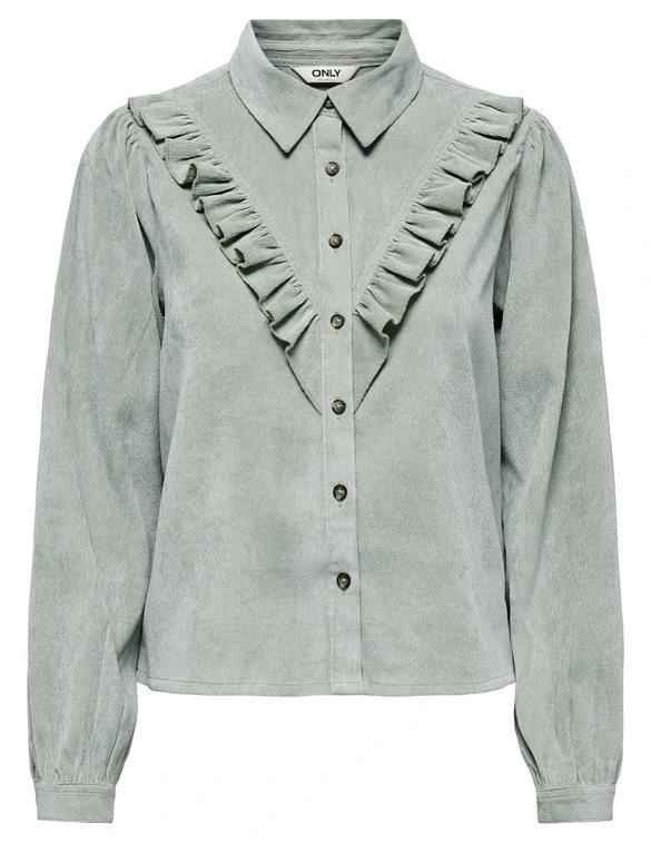 Only ONLMARIKE L/S CORD FRILL SHIRT PNT 15334332