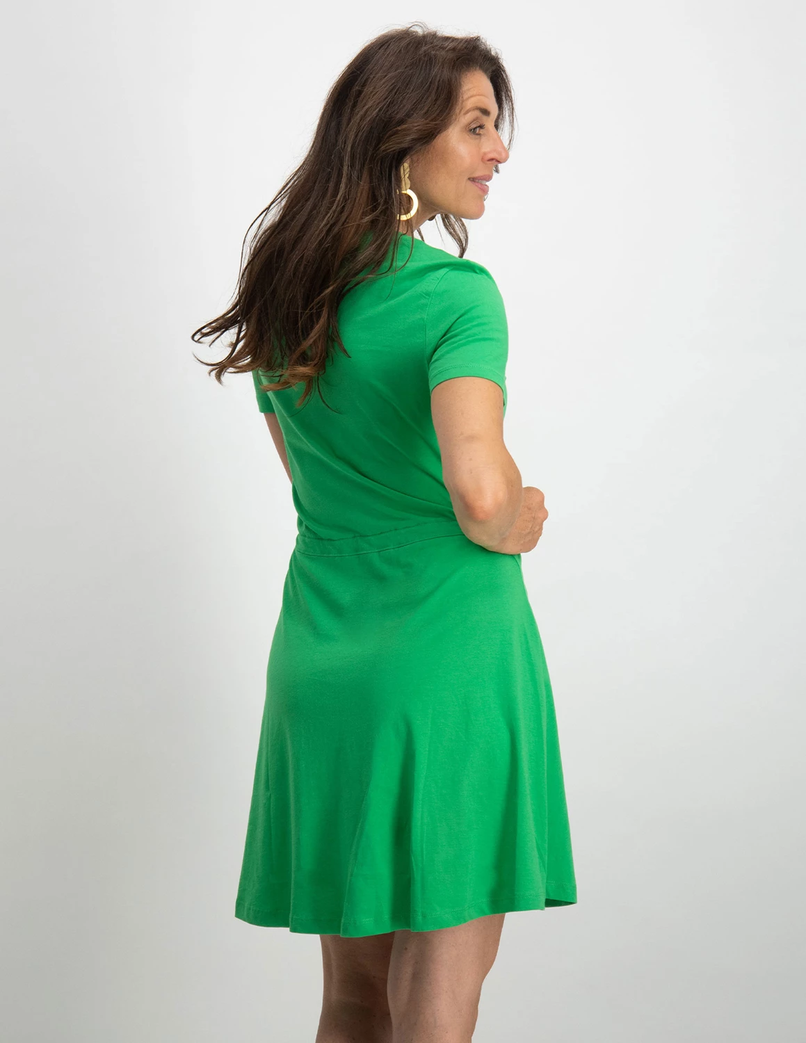 Only ONLMAY S/S V-NECK SHORT DRESS JRS N 15286935 groen kopen bij The Stone | Sommerkleider