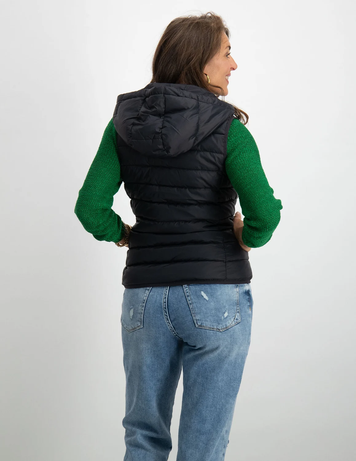 Only ONLNEWTAHOE HOOD WAISTCOAT OTW NOOS 15205760 zwart-antraciet 1 kopen  bij The Stone