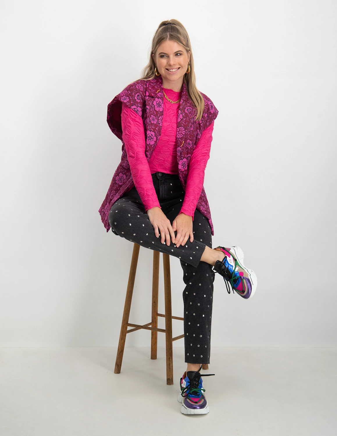 Only ONLNORA L/S STRUCTURE TOP JRS 15307074 roze kopen bij The Stone