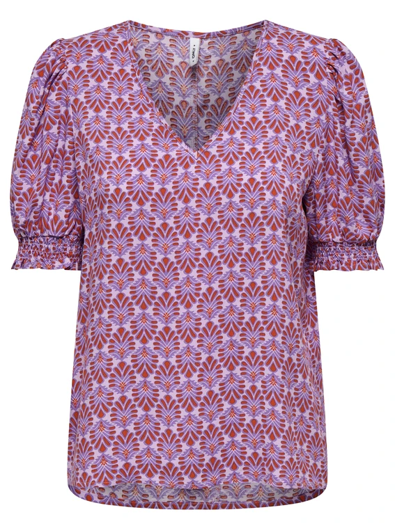 Only ONLNOVA LIFE VIS S/S BLAIR TOP AOP 15256766