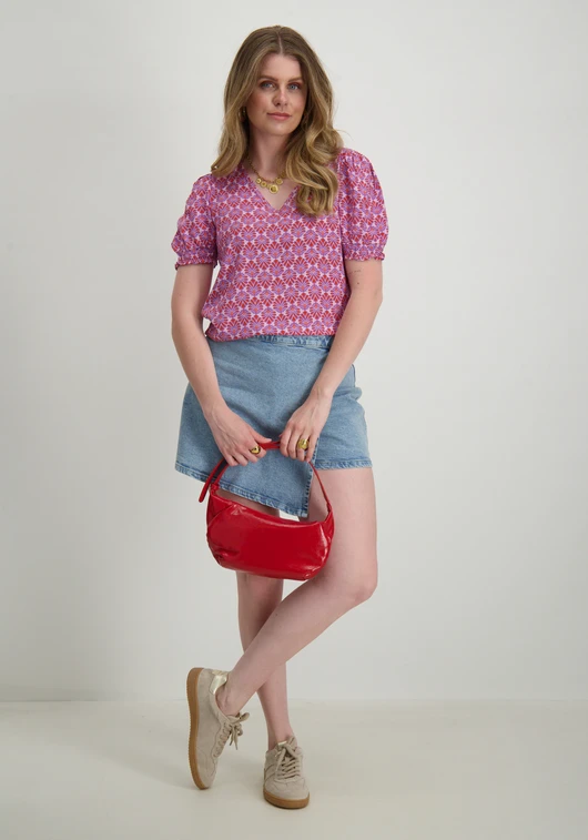 Only ONLNOVA LIFE VIS S/S BLAIR TOP AOP 15256766