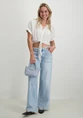 Only ONLPAULA LIFE S/S TIE SHIRT WVN NOO 15281497